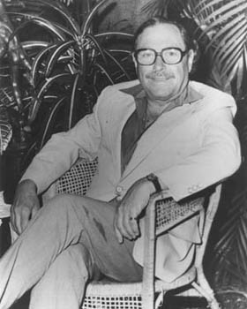 Tennessee Williams at his Key West Florida home